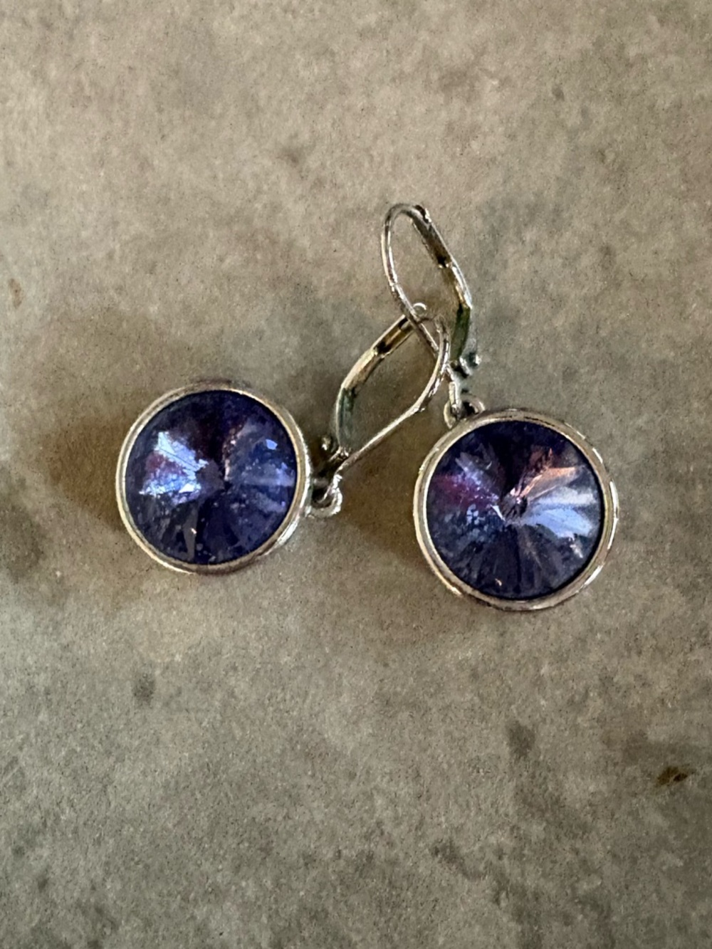 Touchstone Crystal Lulu Violet   Earrings - Women Jewelry